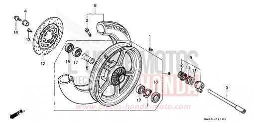 ROUE AVANT VT1100CR de 1994